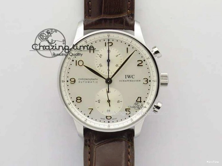 MIROTIME 0125 Bold Portuguese Real PR IW500704 ZF 1:1 Best Edition On Black Leather Strap A 7374